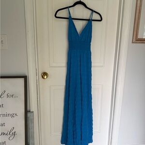 SHEIN Vibrant Blue Maxi Dress